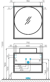 Акватон Тумба с раковиной Лофт Фабрик 80 дуб кантри – фотография-5